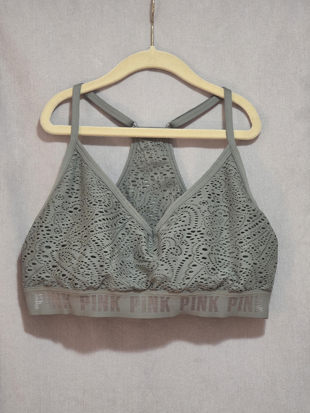 PINK Victoria's Secret Lace Bralette in Army Green - Women's Intimates